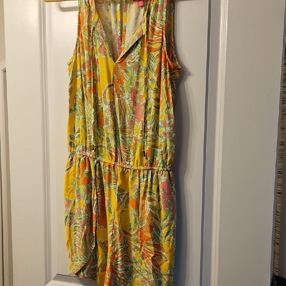 Lilly Pulitzer Vibrant Yellow Floral Mini Dress